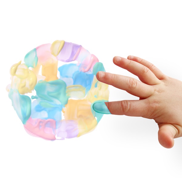 Primo Tempera a Dita 100g - Valigetta con 6 Colori Assortiti Pastello per Bambini 2 Anni, Dermatologicamente Testata