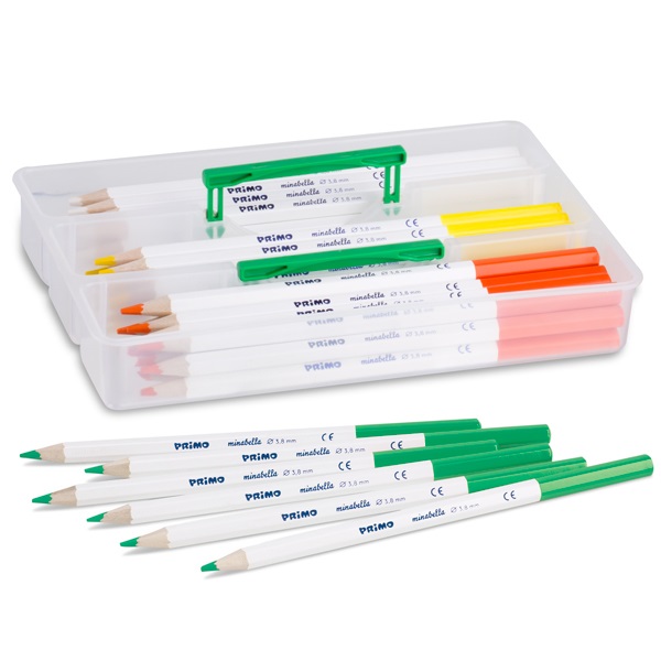 Primo 525MINAB144 Matite Colorate Esagonali Laccate Multicolore 144 pz Ø 3,8 mm - Alta Qualità