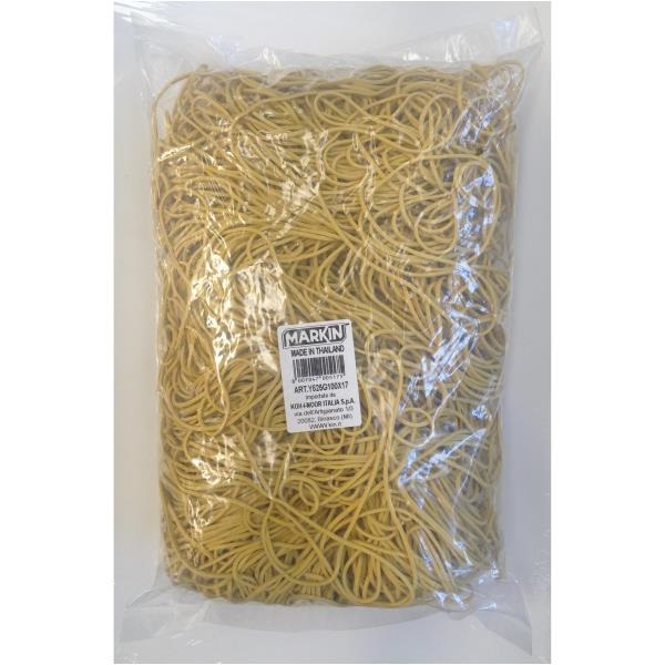 Markin Elastico in Gomma Giallo Ø12 cm - Spessore 1,7 mm - Sacco da 1 kg