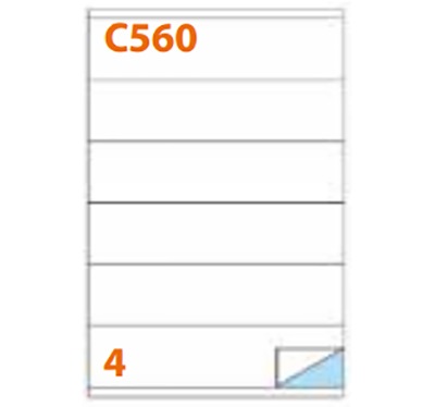 Markin 210C560 Etichette Autoadesive Rettangolo Permanente Bianco A4 400 pz 70 g/m²