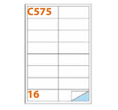 Markin 210C575 Etichette Autoadesive Rettangolo Permanente Bianche 101x36 mm - 1600 pz - A4 - Cellulosa - 70 g/m²