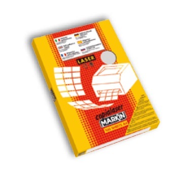 Markin Etichette Adesive Oro A4 - 38,1 x 21,2 mm - 6500 pz (100 fogli, 65 etichette/foglio)