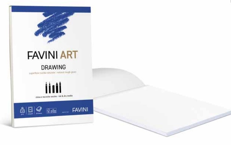 Favini Album Collato Drawing - A4 - 140 gr - 30 Fogli - Favini Art