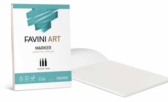 FAVINI Album Collato Marker - A4 - 70 g/m² - 50 Fogli - Carta Semitrasparente Extra Liscia