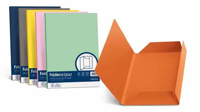 Favini A50U434 Cartellina 3 Lembi in Cartoncino Bristol 200 g/m² Ghiaccio 24,5x34,5 cm - Conf. 25 Pezzi