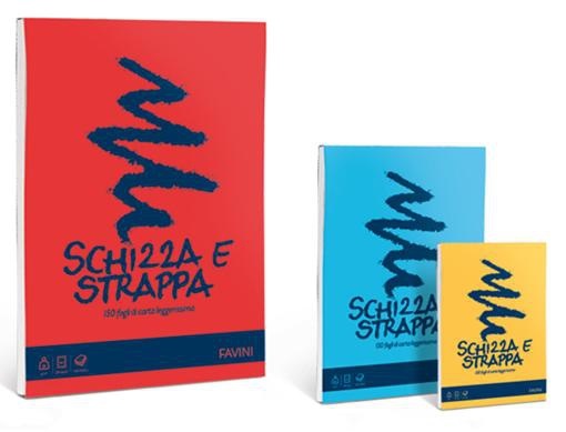 Favini Blocco Schizza e Strappa A5 - 150 Fogli in Carta Naturale Liscia 50 g/m², Adatto per Grafici e Stilisti