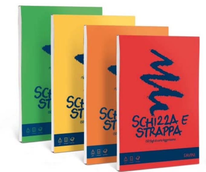 Favini Album da Disegno Schizza&Strappa A3 - 150 Fogli in Carta Naturale Liscia 50 g/m²