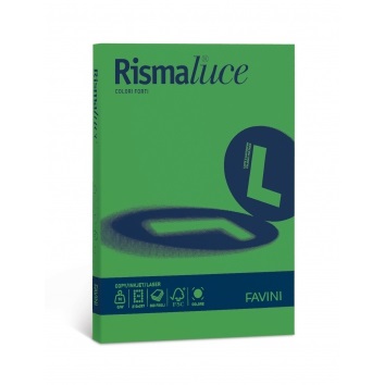 Favini Rismaluce Carta Colorata A3 Verde 90 g/m² - Risma da 300 Fogli, Multiuso, Resistente all'Acqua e alla Luce