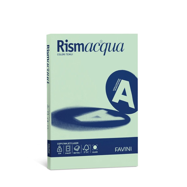 Favini Rismacqua Carta Colorata A3 Verde Chiaro 140 g/m² - Risma da 200 Fogli