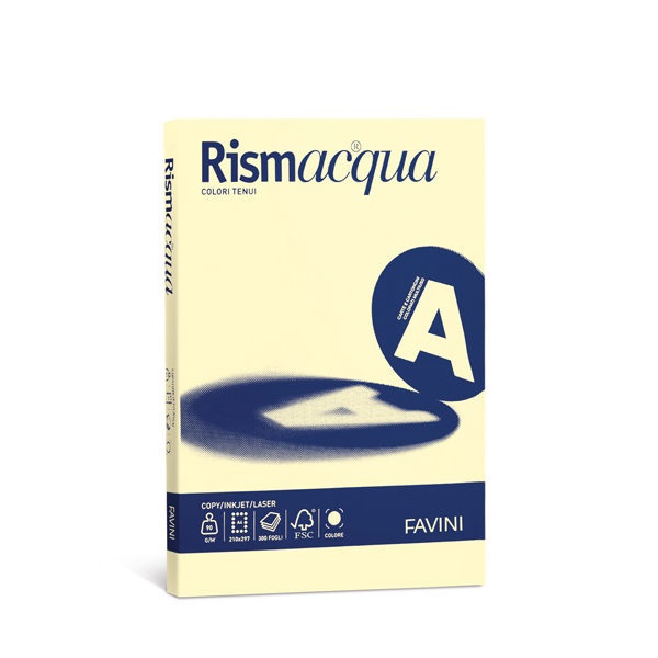 Favini Rismacqua Carta Colorata A3 Giallo Chiaro 140 g/m² - Risma da 200 Fogli
