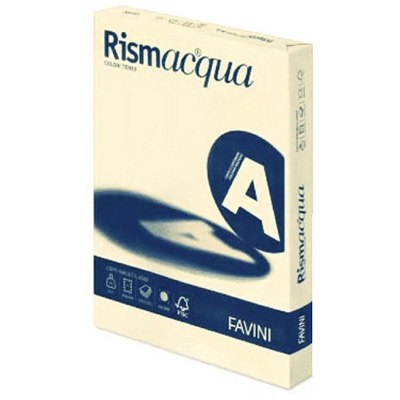 Favini Rismacqua Carta Colorata A3 Avorio 140 g/m² - Risma da 200 Fogli - Multiuso per Ufficio, Casa e Scuola