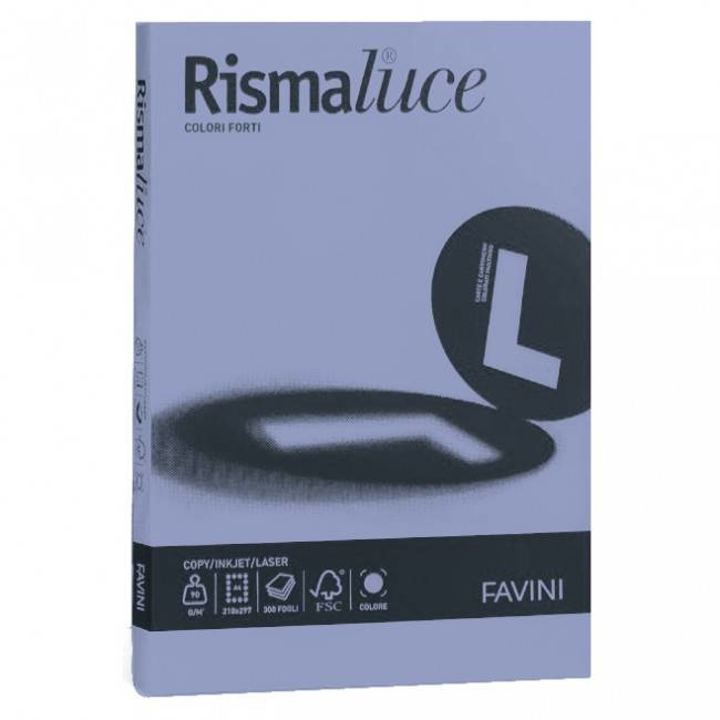 Favini Rismaluce Carta Colorata A4 200 g/m² Viola - Confezione da 50 Fogli