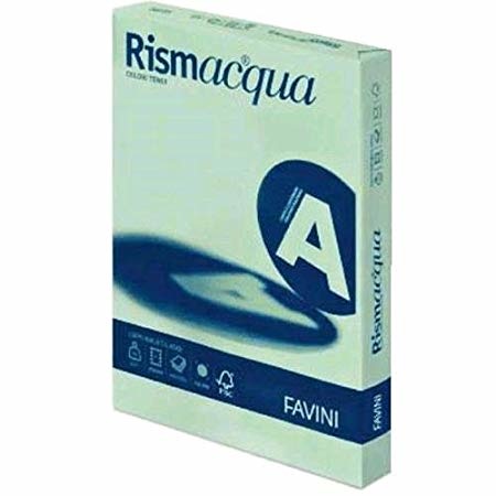 Favini Rismacqua Carta Colorata A4 200g/m² Verde Chiaro 09 - Risma da 50 Fogli