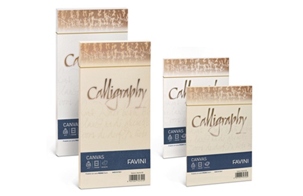 Favini Carta Calligraphy Canvas A4 - 100 g/m² - Avorio - 50 Fogli - Ruvida su Entrambi i Lati