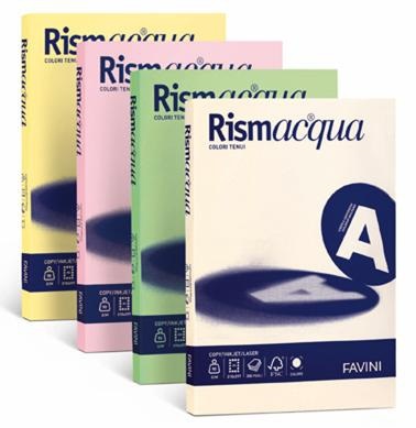 Favini Rismacqua Carta Colorata Avorio 200 g/m² A4 - Risma da 125 Fogli - Multiuso per Ufficio, Casa e Scuola