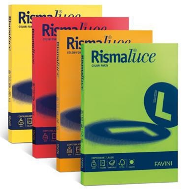 Favini Rismaluce Carta Colorata A4 140 g/m² - Mix 6 Colori Forti - Conf. 200 Fogli