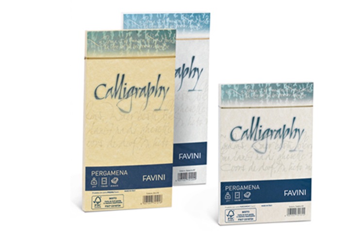 Favini Buste Calligraphy Pergamena 110x220 mm 90 g/m² sabbia 02 - Confezione da 25 pezzi