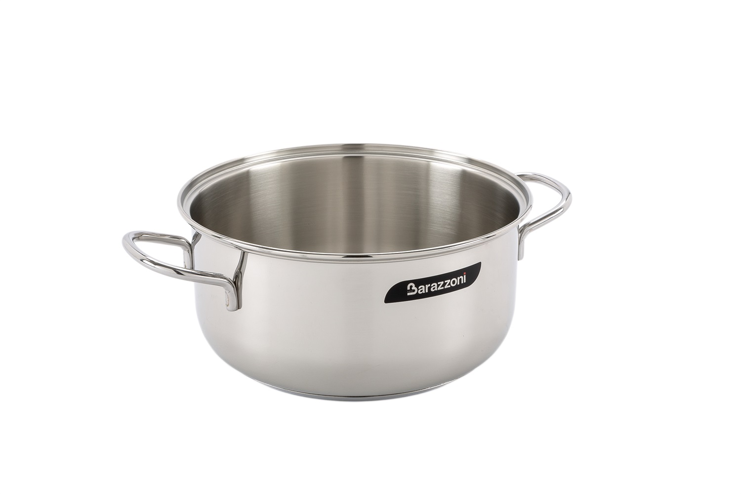 Barazzoni Casseruola 2 Manici 24cm Bonita - Acciaio Inox 18/10, Capacità 5L, Adatta per Induzione