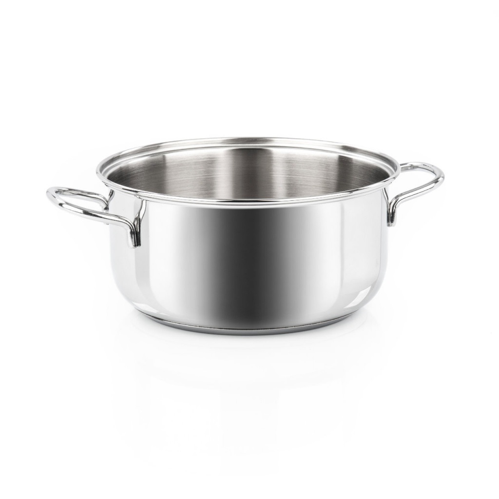 Barazzoni Casseruola 2 Manici 24cm Bonita - Acciaio Inox 18/10, Capacità 5L, Adatta per Induzione