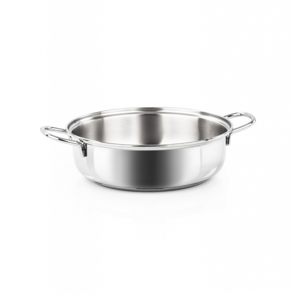 Barazzoni Tegame Bonita 26 cm in Acciaio Inossidabile con Due Manici Ergonomici
