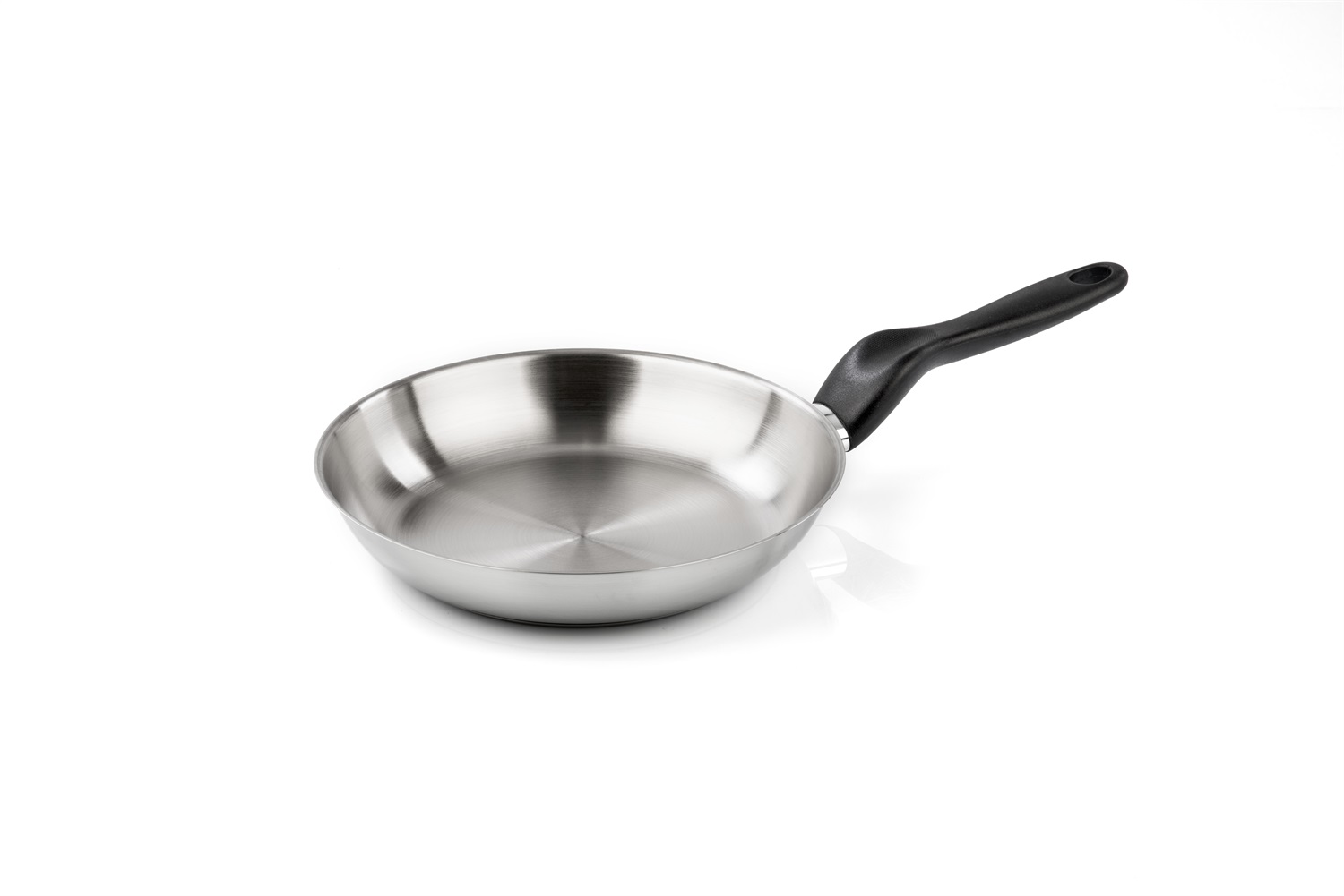 Barazzoni Padella Inox 20cm Le Inoxidabili - Acciaio Inox 18/10, Rotonda, Triplo Fondo, Argento
