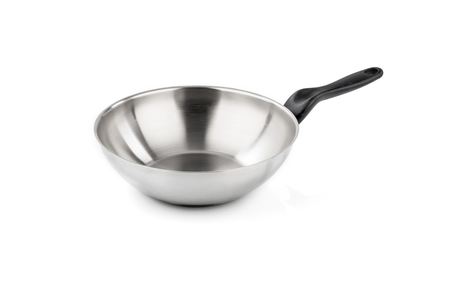 Barazzoni Le Inoxidabili Saltapasta Wok 28cm - Acciaio Inox 18/10, Capacità 3.70lt, Adatto per Induzione, Made in Italy, Triplo Fondo