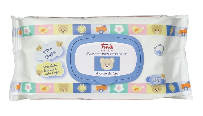 Trudi Salviettine Detergenti al nettare dei fiori, 72 pezzi