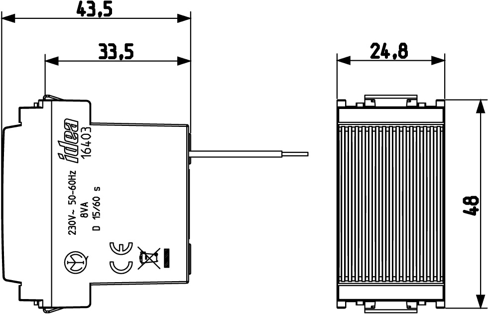 Vimar 16403 Suoneria Campanello 230V 50-60Hz Grigio 8 VA