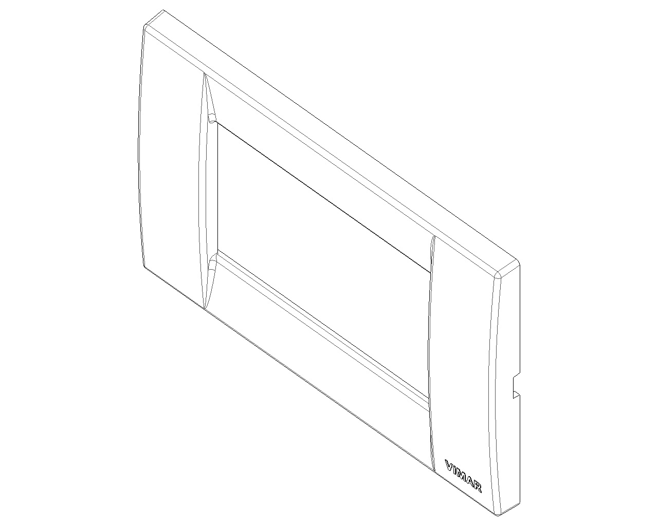 Vimar Idea Placca Classica 3 Moduli in Tecnopolimero Grigio Grafite