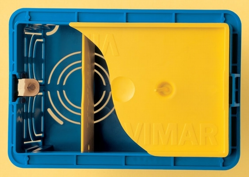 Vimar V71303 Scatola da Incasso Rettangolare 3 Moduli Azzurro