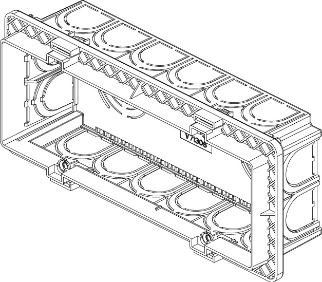 Vimar V71306 Scatola da Incasso Rettangolare 6-7 Moduli Azzurra