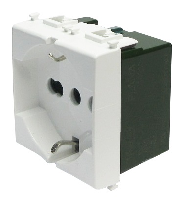 Vimar 14210 Presa Schuko Universale Plana 2P T 16A Bianco