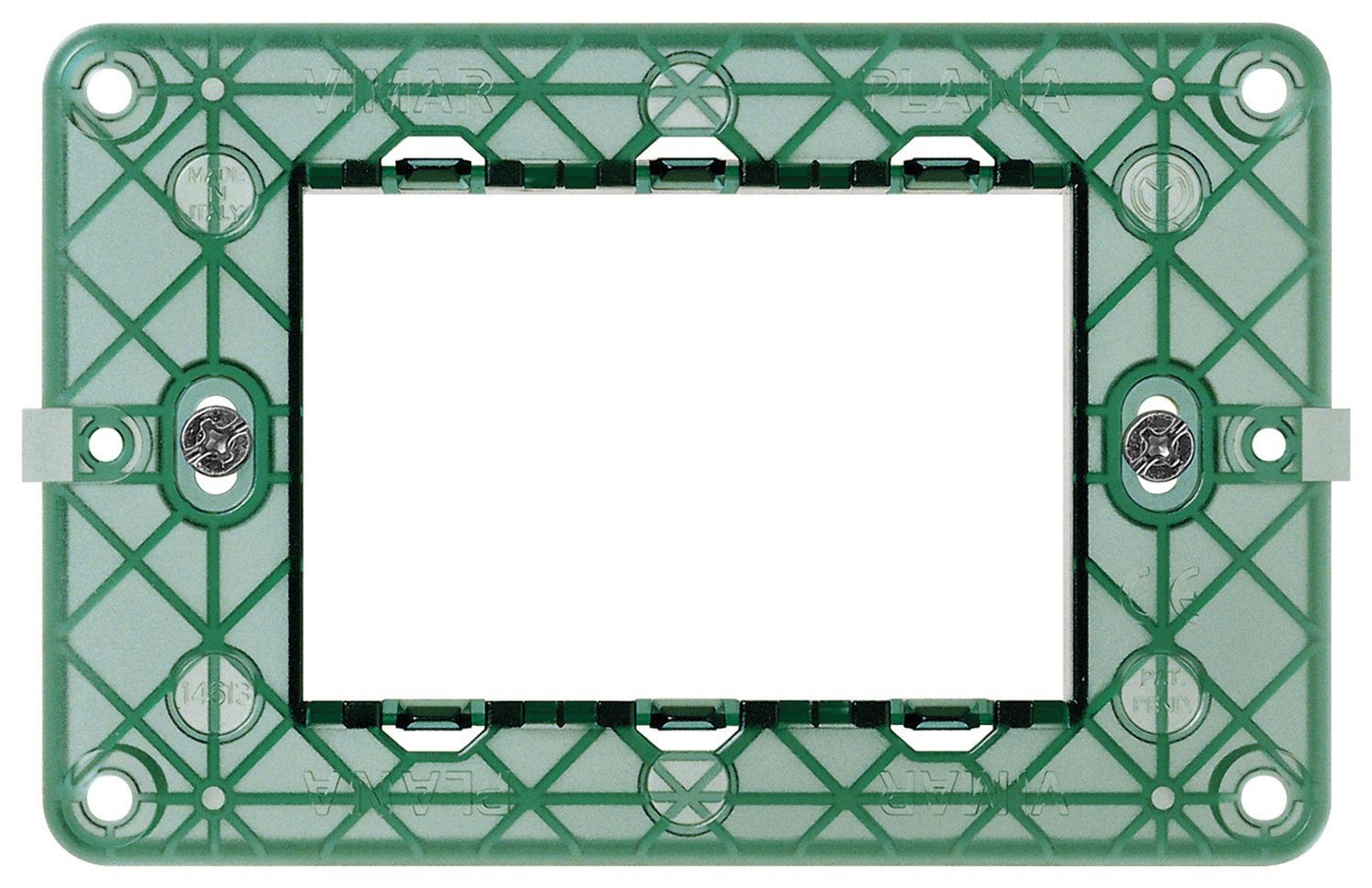Vimar 14613 Supporto 3 Moduli Serie Plana con Viti per Scatole Rettangolari