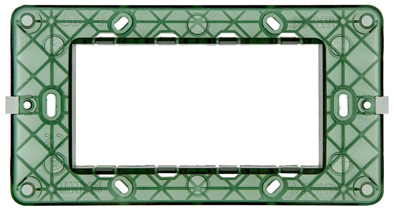 Vimar Plana 14614 - Supporto 4 Moduli con Viti per Scatole Incasso