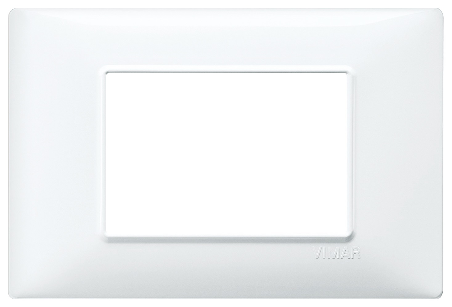 Vimar 14653.01 Placca 3 Posti in Tecnopolimero Bianco - Serie Plana
