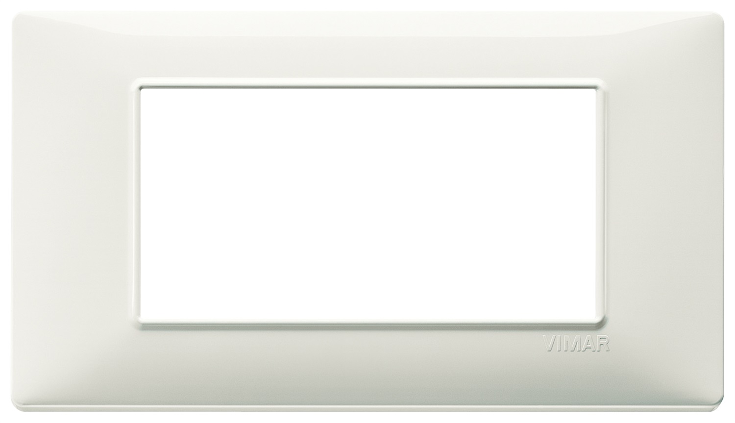 Vimar Plana Placca 4 Moduli Avorio 14654.02 - Tecnopolimero, Montaggio Verticale o Orizzontale