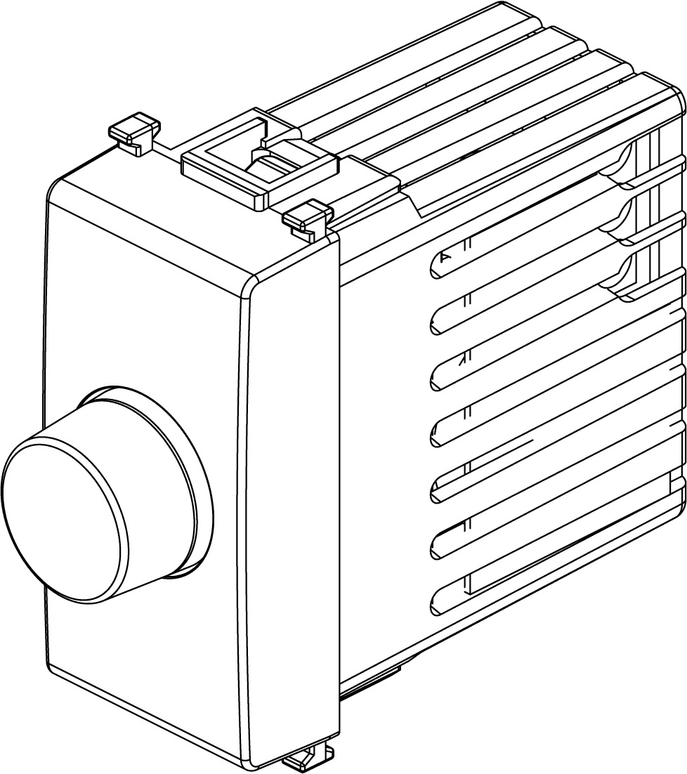 Vimar 14150 Dimmer Bianco 230V 100-500W per Lampade ad Incandescenza con Potenziometro Rotativo