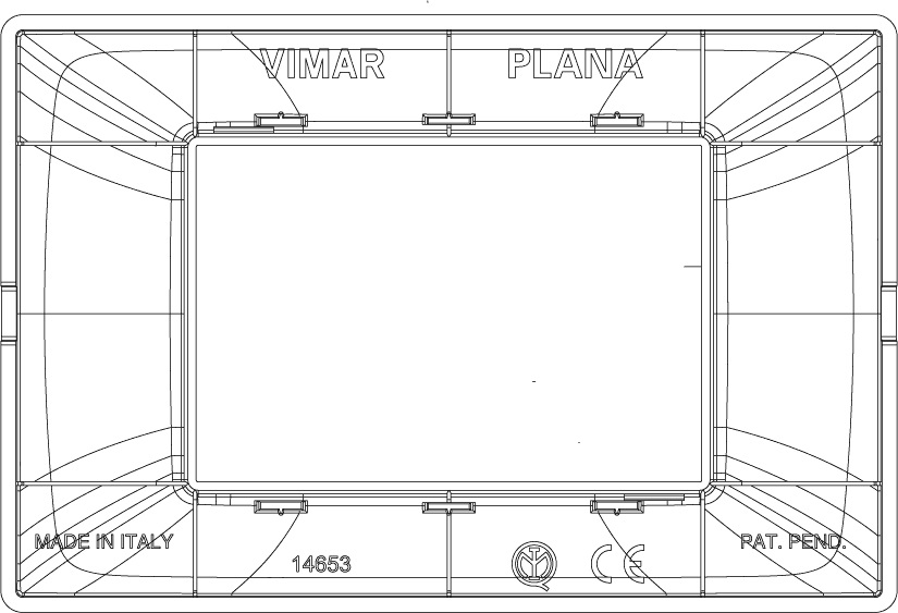 Vimar Plana Placca 3 Moduli in Tecnopolimero Oro Opaco - Codice 14653.25