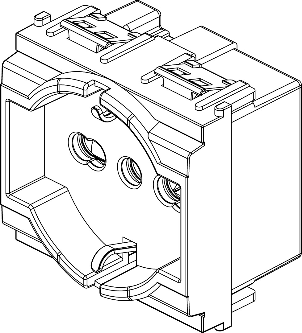 Vimar 16211 Presa di Corrente Universale 2P T 16A Grigio con Sicury