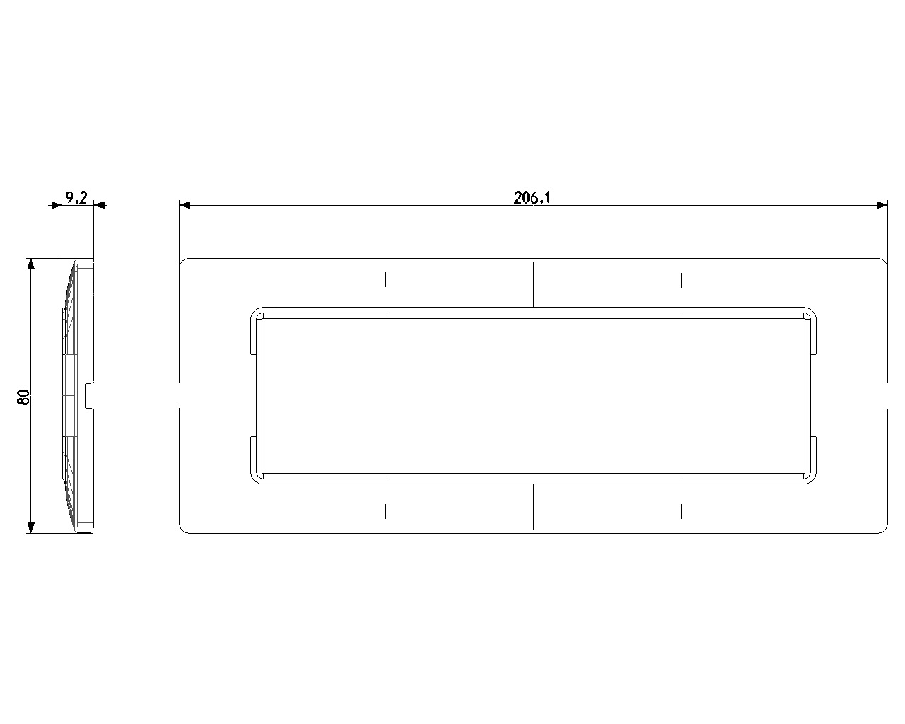 Vimar 14657.71 Placca 7 Moduli in Metallo Argento Metallizzato - Serie Plana