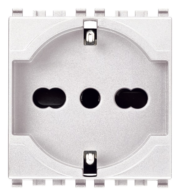 Vimar 20210.B Presa di Corrente Universale 2P T 16A Bianco - Serie Eikon
