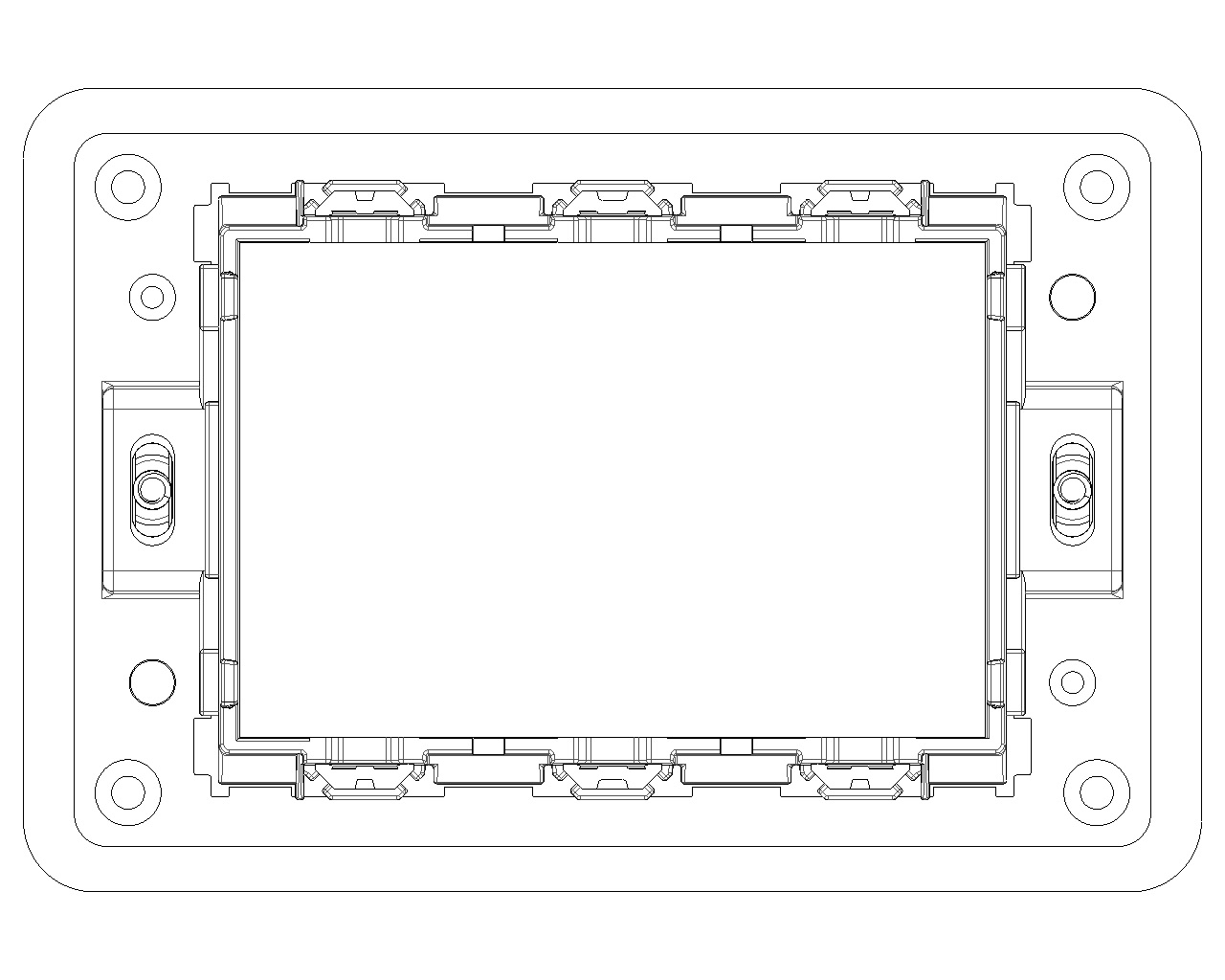 Vimar 21613 Eikon - Supporto 3 Moduli con Viti per Scatole da Incasso, Colore Grigio