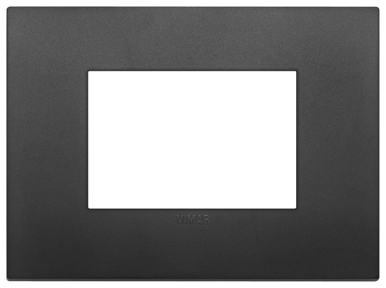 Vimar Arkè 19653.71 Placca Classic 3 Moduli in Tecnopolimero Nero