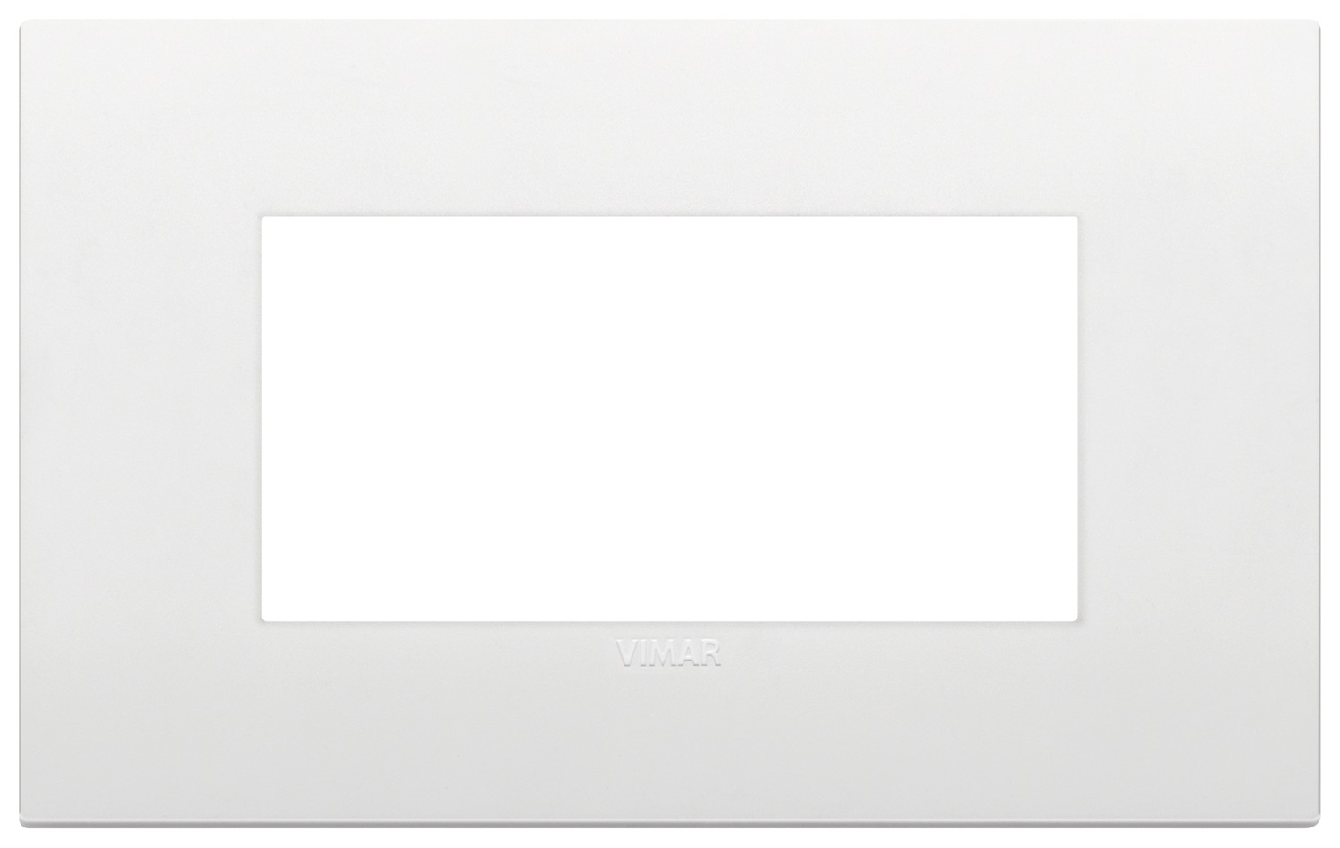 Vimar Placca Classic 4 Moduli Bianco in Tecnopolimero - 19654.74, Finitura Opaca, Grado di Protezione IP00