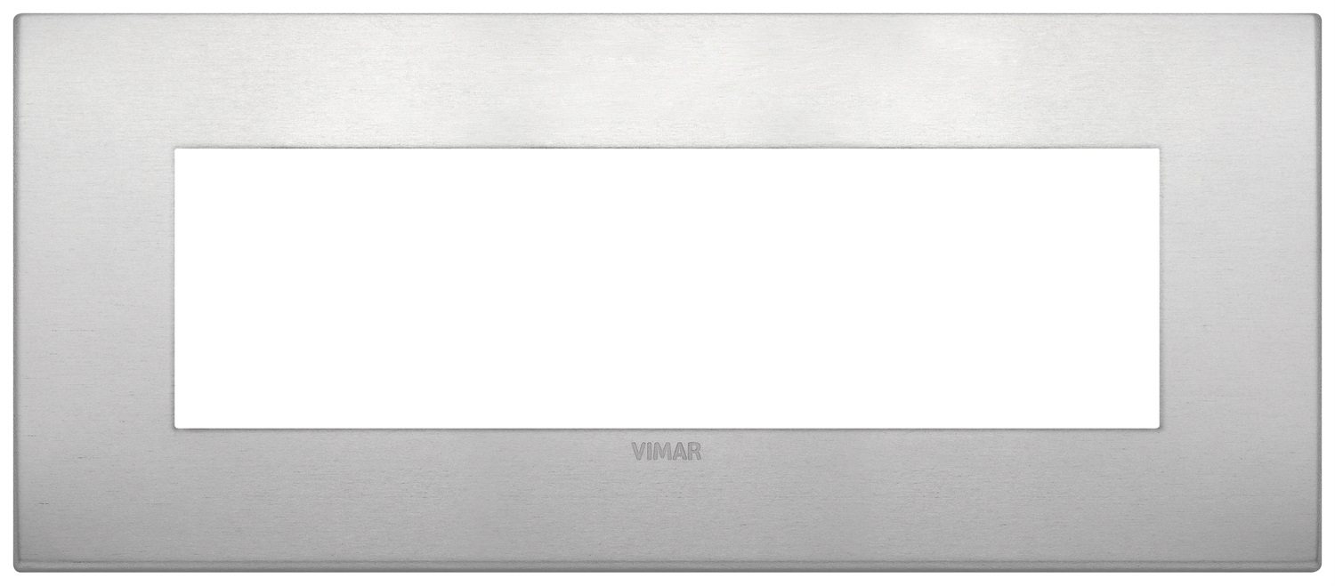 Vimar Placca Classic 7 moduli in Alluminio Naturale - Serie Arke