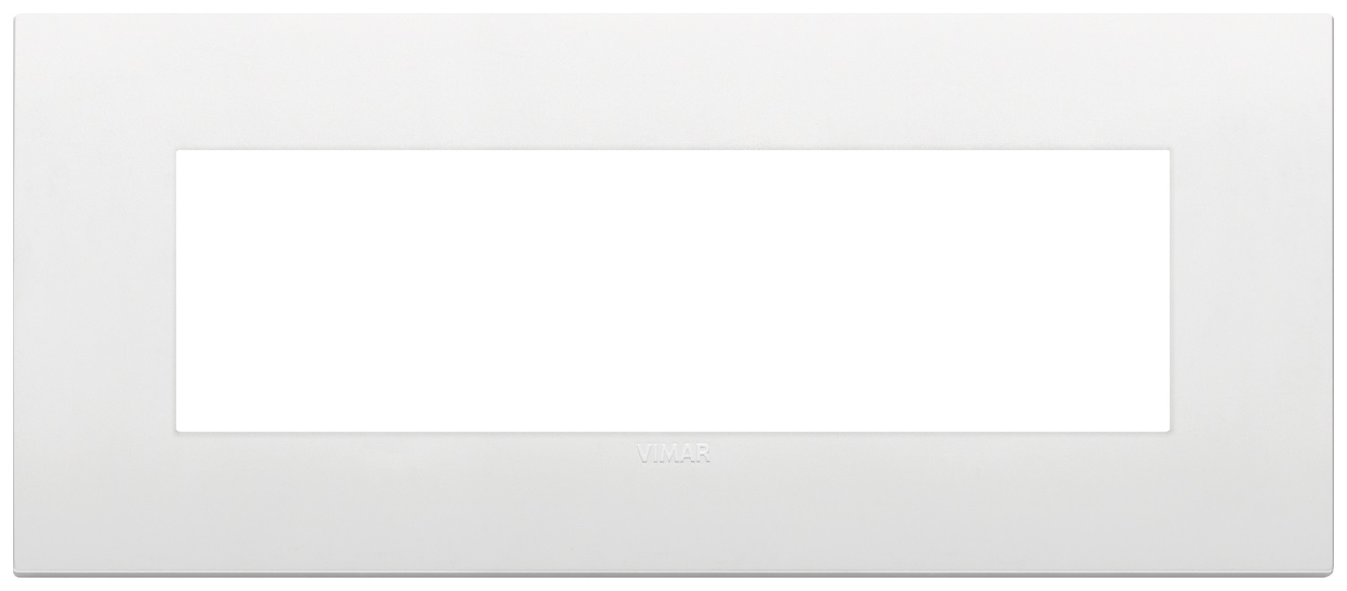 Vimar Placca Classic 7 Moduli Bianco Arké - Tecnopolimero, Dimensioni 210x90x8.6 mm, Finitura Opaca