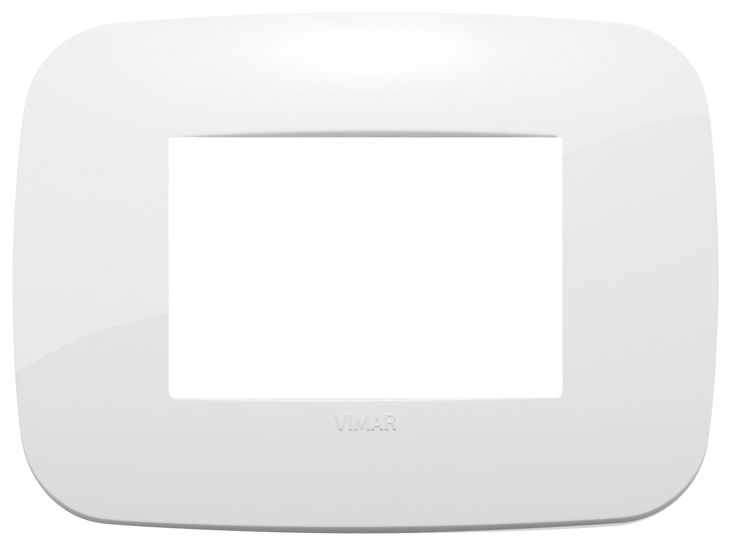 Vimar Arkè Placca Round 3 Moduli Bianco in Tecnopolimero - Modello 19683.84