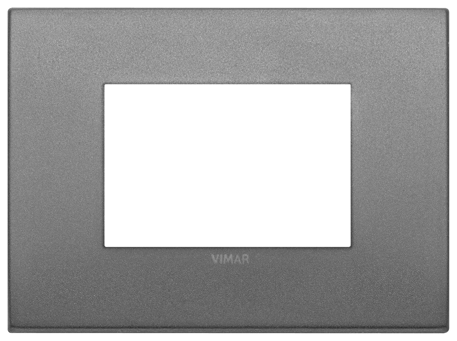 Vimar 19653.02 Arke Classic - Placca 3 Moduli in Metallo Verniciato Ardesia Matt