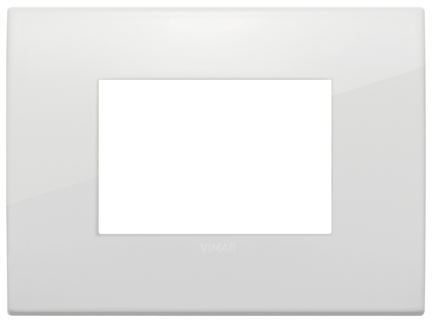 Vimar 19653.06 Placca Classic 3 Moduli in Metallo Colore Polar - Dimensioni 12.2 x 9 x 0.86 cm