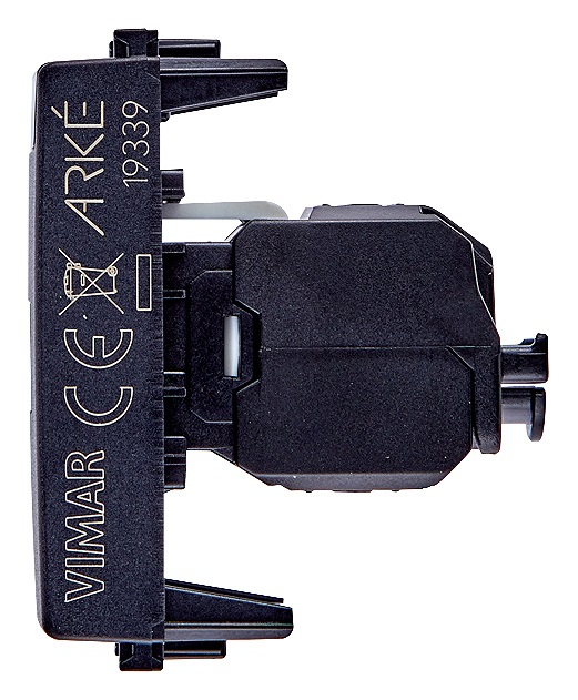 Vimar Presa RJ45 Netsafe Cat5e UTP Grigio - Cod. 19339.11, 8 Contatti, Cablaggio Universale T568A/B